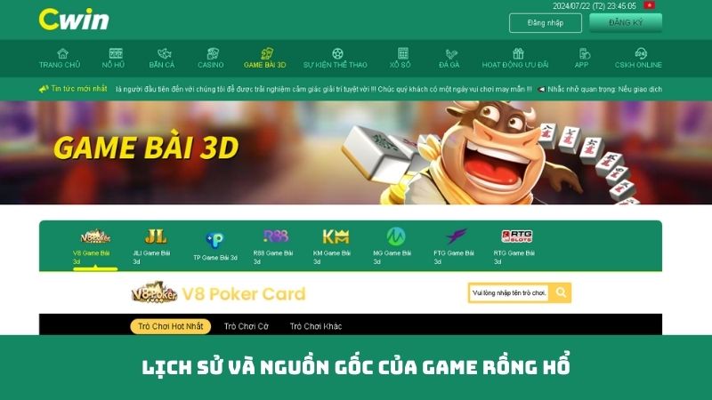 Lịch sử và nguồn gốc của game Rồng Hổ