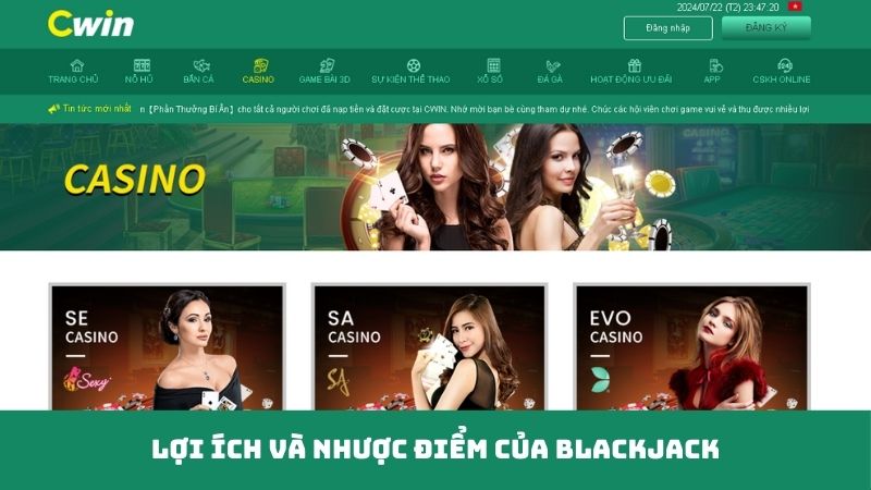 III. Lợi Ích và Nhược Điểm của Blackjack